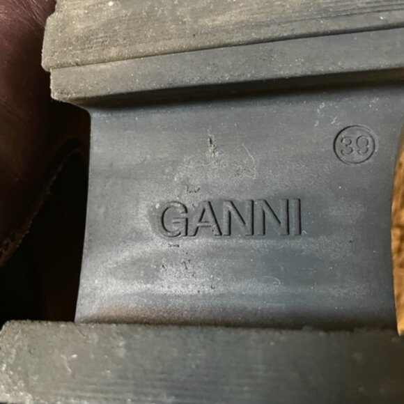 Ganni lug sole Chelsea boot burgundy - Picture 10 of 10